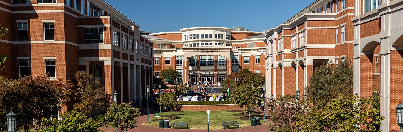 View of the Popp Martin Student Union from CHHS Plaza